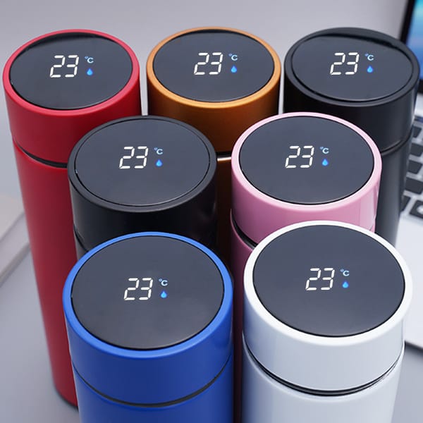 Stainless Steel Water Bottle with LED Temperature Display – Smart, Stylish, and Spill-Proof (500ml)