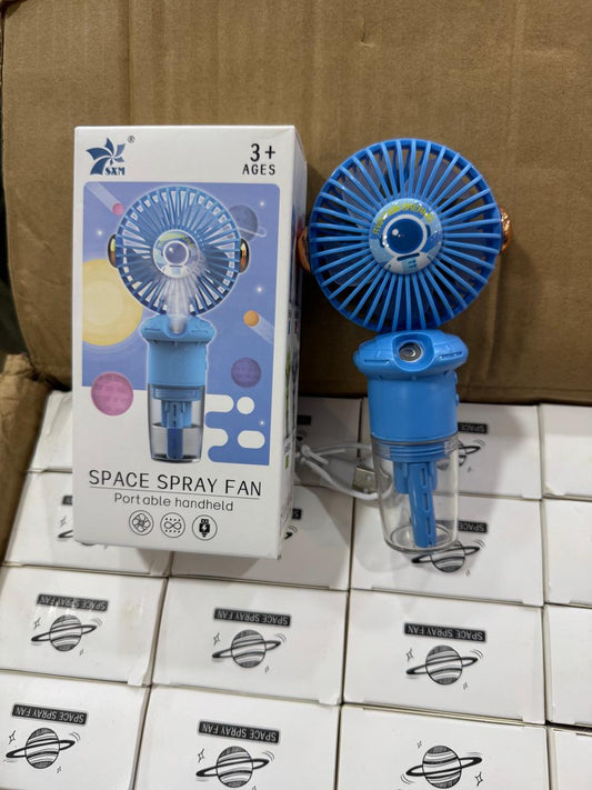 Portable Rechargeable Mini Hand Fan with Mist Spray Humidifier – Stay Cool &amp; Refreshed Anywhere
