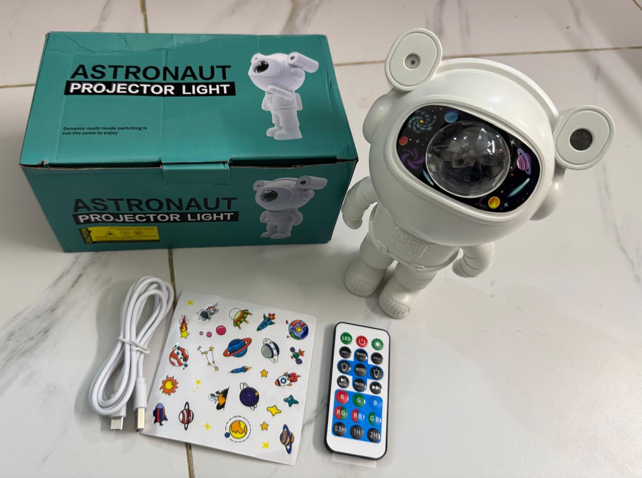 Sky Moon Galaxy USB LED Astronaut Projector – Remote-Controlled Star Light with Bluetooth Speaker