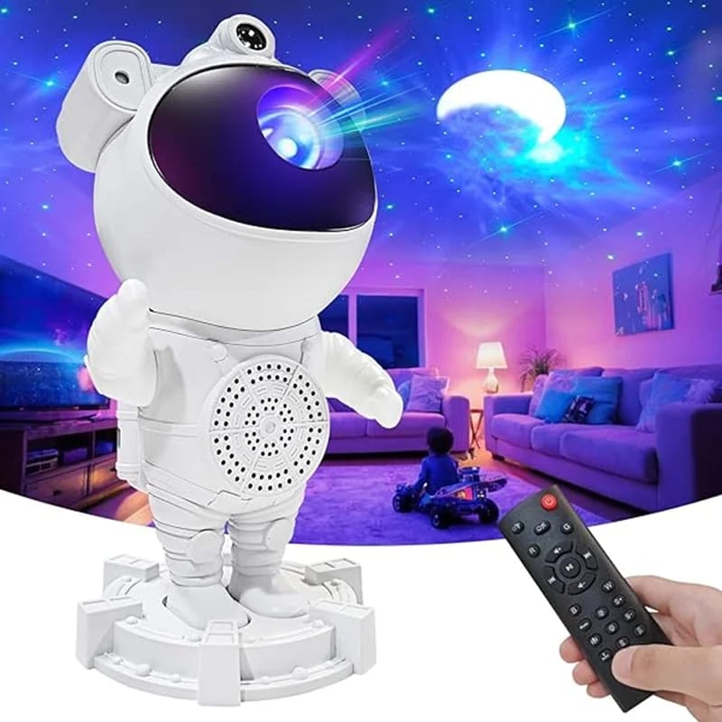 Sky Moon Galaxy USB LED Astronaut Projector – Remote-Controlled Star Light with Bluetooth Speaker