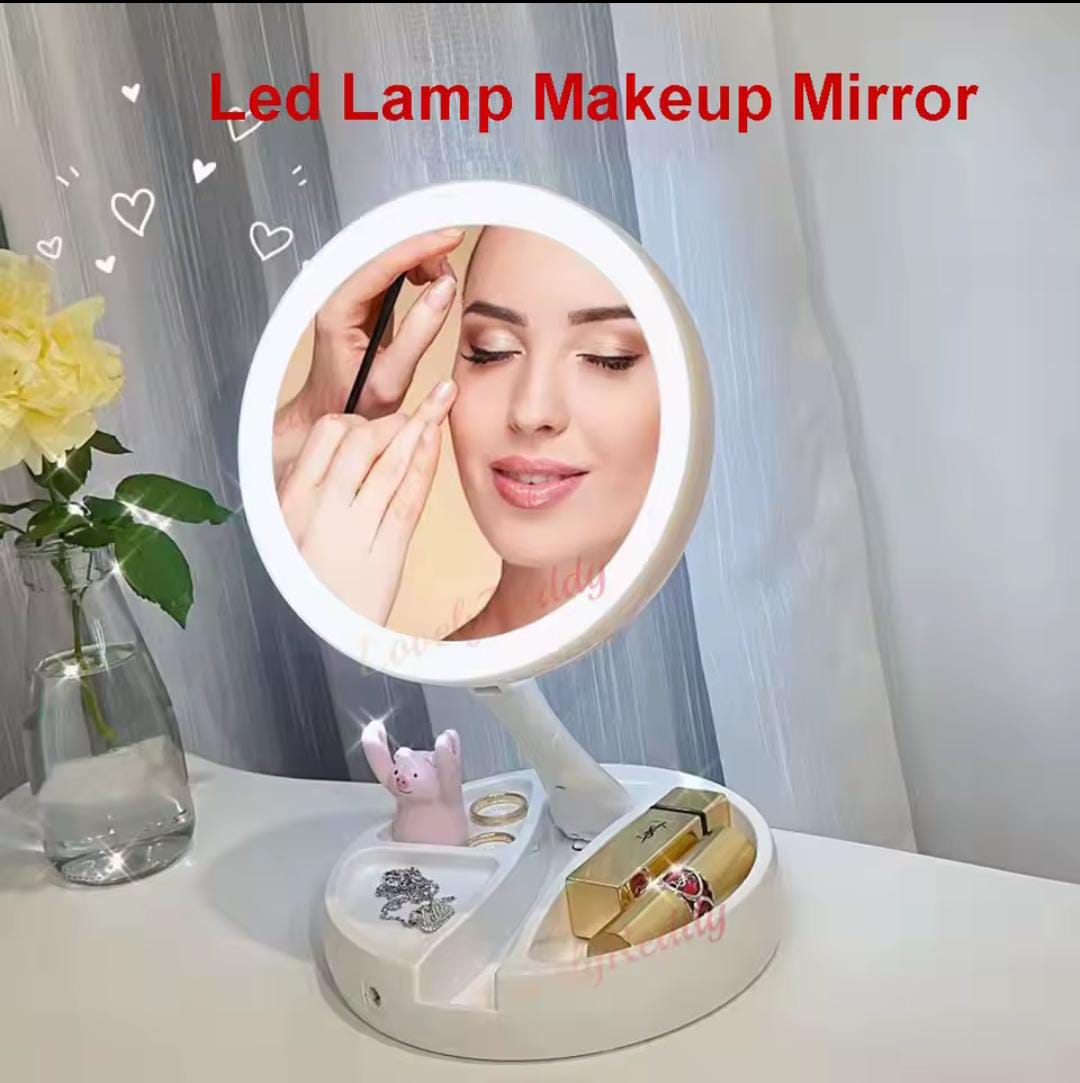 Portable Makeup Mirror with Light & 10X Magnification – Precision Beauty On-the-Go