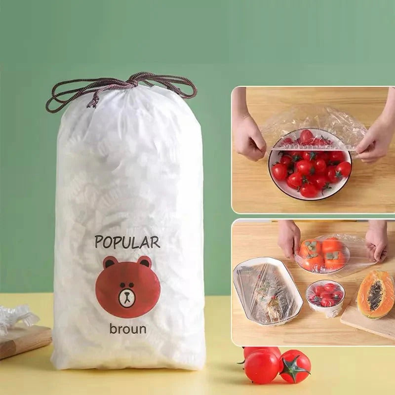 (100 Pcs) Disposable Food Cover Plastic Shopper Bags – Clean, Convenient &amp; Hygienic