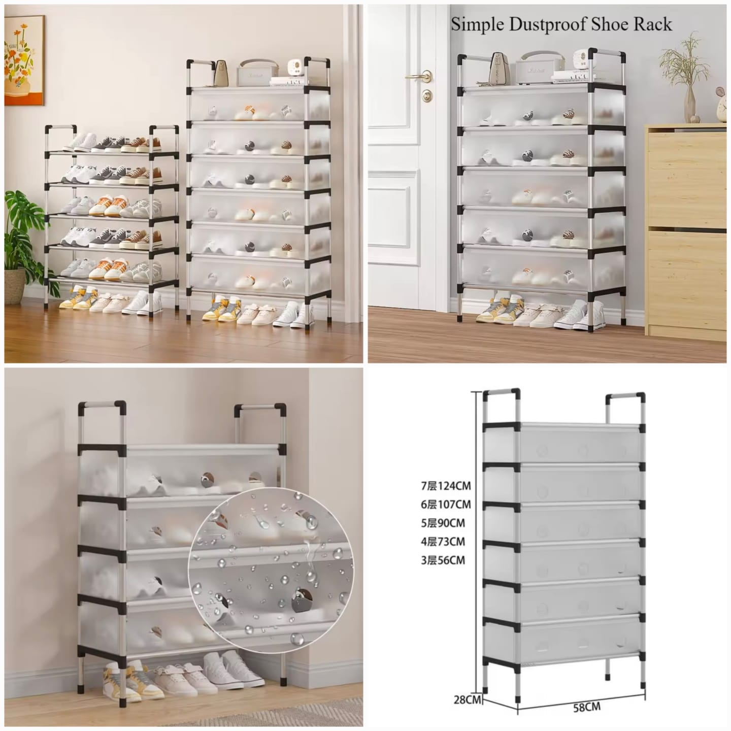 Dustproof Shoe Rack – Organized, Clean, and Compact (Box Pack)